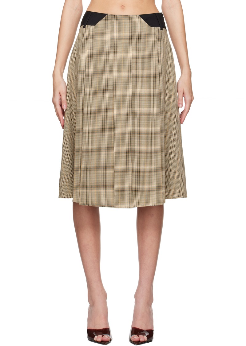 Miaou Beige Albra Midi Skirt