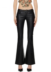 Miaou Black Roxy Faux-Leather Trousers