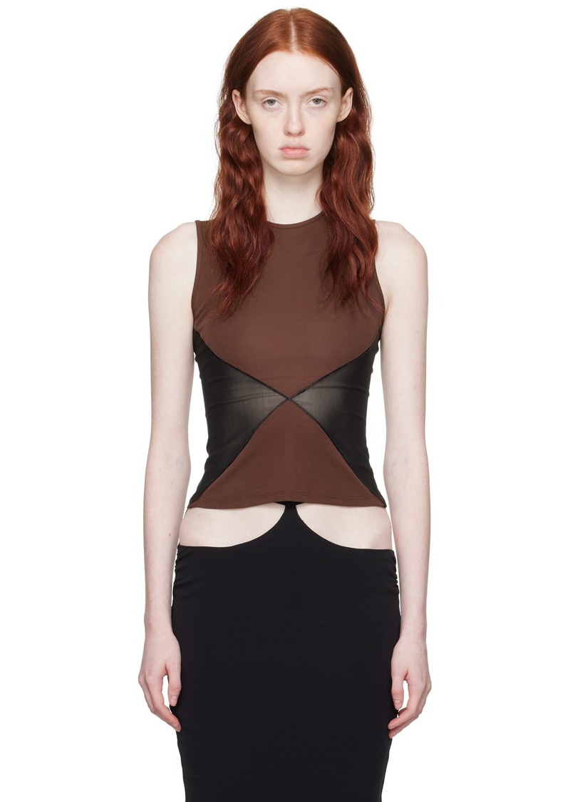 Miaou Brown Sasha Tank Top