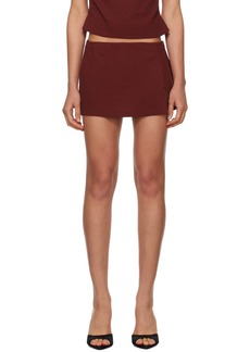 Miaou Burgundy Micro Miniskirt