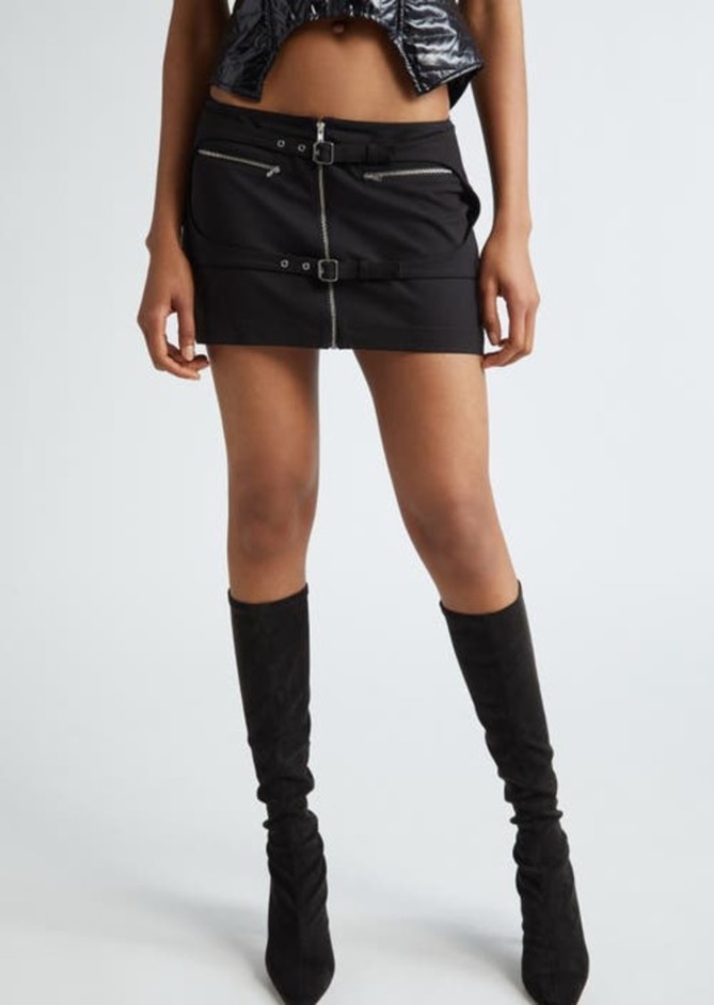 Miaou Gianna Double Belted Miniskirt