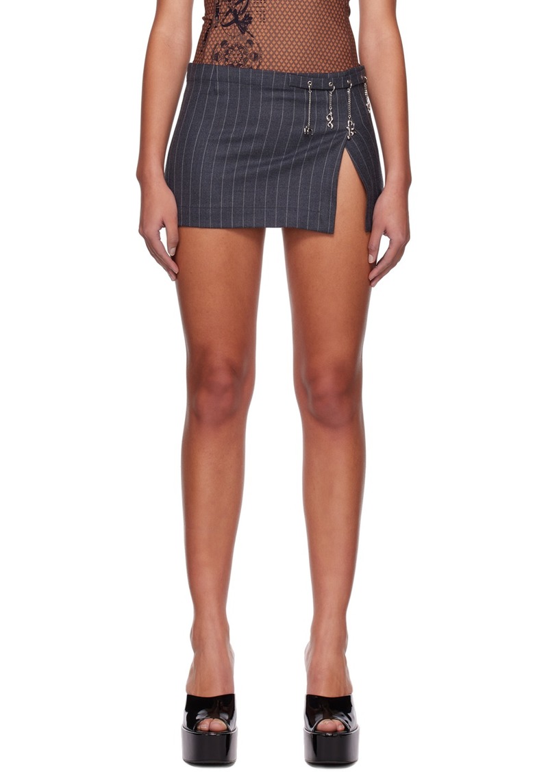 Miaou Gray Micro Miniskirt