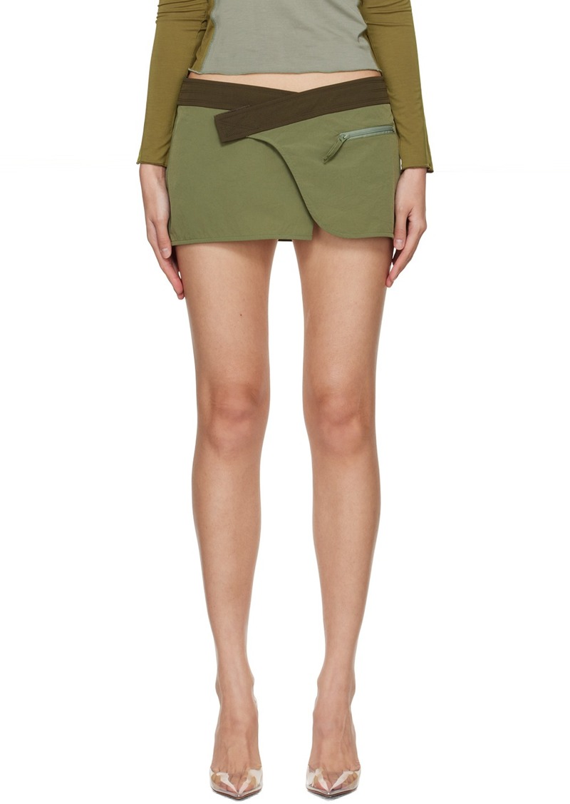 Miaou Green Dali Miniskirt