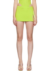 Miaou Green Micro Miniskirt