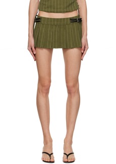Miaou Khaki Reno Miniskirt