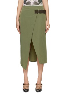 Miaou Khaki Solana Midi Skirt