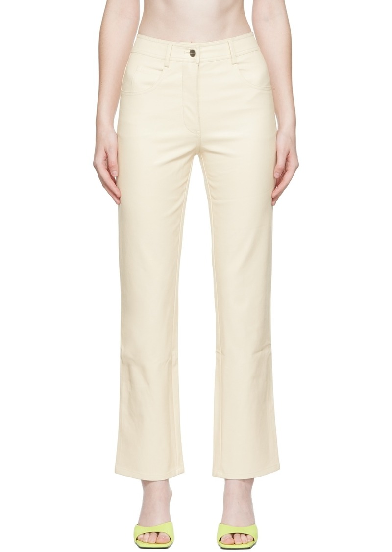 Miaou Off-White Junior Faux-Leather Pants