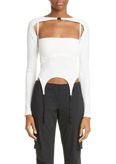 Miaou Phoenix Tank Top with Detachable Sleeves in Creme at Nordstrom