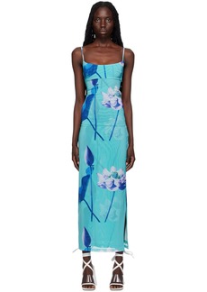 Miaou SSENSE Exclusive Blue Thais Maxi Dress
