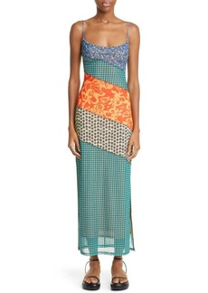 Miaou Thais Mixed Print Stretch Recycled Mesh Midi Dress in Sweet Legend at Nordstrom