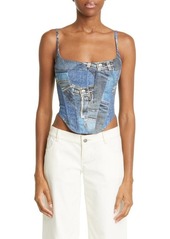 Miaou Denim Corset Top at Nordstrom