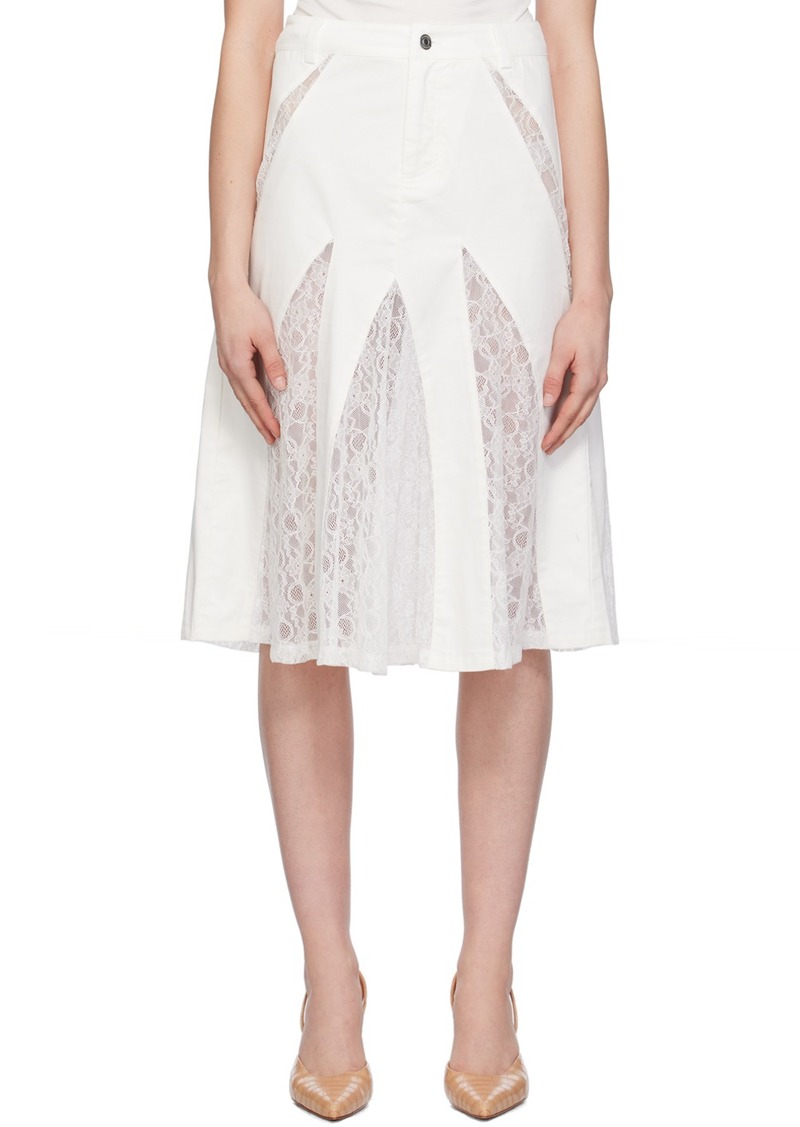 Miaou White Anita Midi Skirt