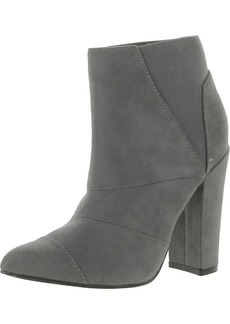 Michael Antonio Womens Faux Suede Pointed Toe Ankle Boots