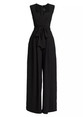 Michael Costello Eloise Belted Pleated Wide-Leg Jumpsuit