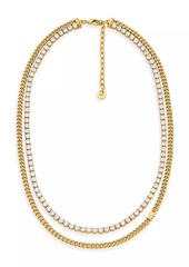 Michael Kors 14K-Gold-Plated & Cubic Zirconia Double-Strand Tennis Necklace