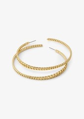 Michael Kors Precious Metal-Plated Brass Curb Link Hoop Earrings