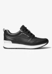 Michael Kors Allie Stride Leather and Nylon Trainer