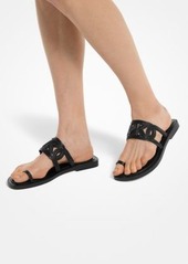 Michael Kors Alma Leather Flat Sandal