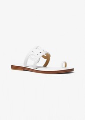 Michael Kors Alma Leather Flat Sandal