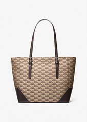 Michael Kors Aria Large Signature Logo Jacquard Tote Bag