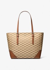 Michael Kors Aria Large Signature Logo Jacquard Tote Bag