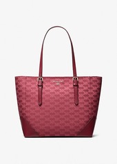 Michael Kors Aria Large Signature Logo Jacquard Tote Bag