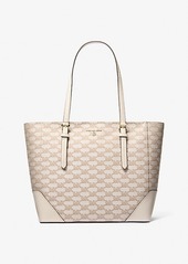 Michael Kors Aria Large Signature Logo Jacquard Tote Bag