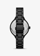 Michael Kors Aspyn Pavé Logo Black-Tone Watch