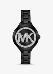 Michael Kors Aspyn Pavé Logo Black-Tone Watch