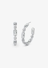 Michael Kors Astor Medium Precious Metal-Plated Brass Link Hoop Earrings