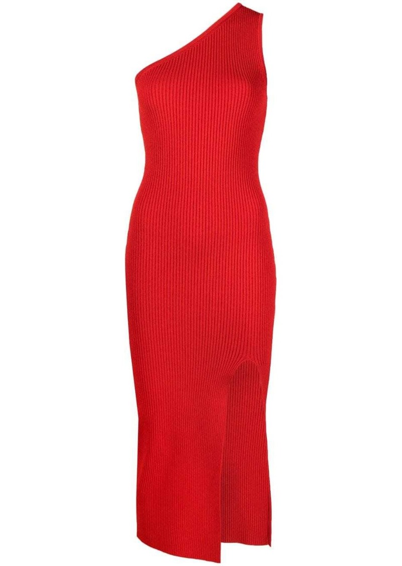 Michael Kors asymmetric one-shoulder knitted dress