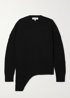 Michael Kors Asymmetric Ribbed Cashmere Sweater