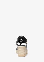 Michael Kors Aubrey Cutout Leather Wedge Sandal