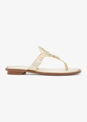 Michael Kors Aubrey Cutout Metallic Leather T-Strap Sandal