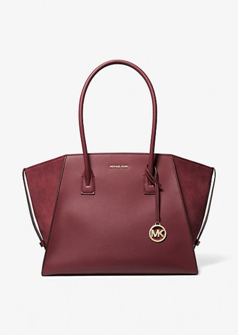 Michael Kors Avril Extra-Large Leather and Suede Tote Bag