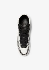 Michael Kors Barett Snake Embossed Leather High-Top Sneaker