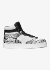 Michael Kors Barett Snake Embossed Leather High-Top Sneaker