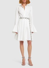 Michael Kors Bell Sleeve Stretch Cotton Shirt Dress
