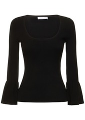 Michael Kors Bell Sleeve Viscose Jersey Top