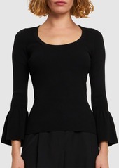 Michael Kors Bell Sleeve Viscose Jersey Top