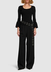 Michael Kors Bell Sleeve Viscose Jersey Top