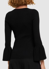 Michael Kors Bell Sleeve Viscose Jersey Top