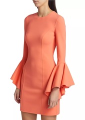 Michael Kors Bell-Sleeve Wool-Blend Minidress