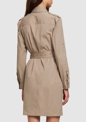 Michael Kors Belted Cotton Poplin Mini Cargo Dress