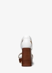 Michael Kors Berkley Leather Block-Heel Sandal