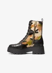 Michael Kors Blake Camouflage Print Calf Hair Combat Boot