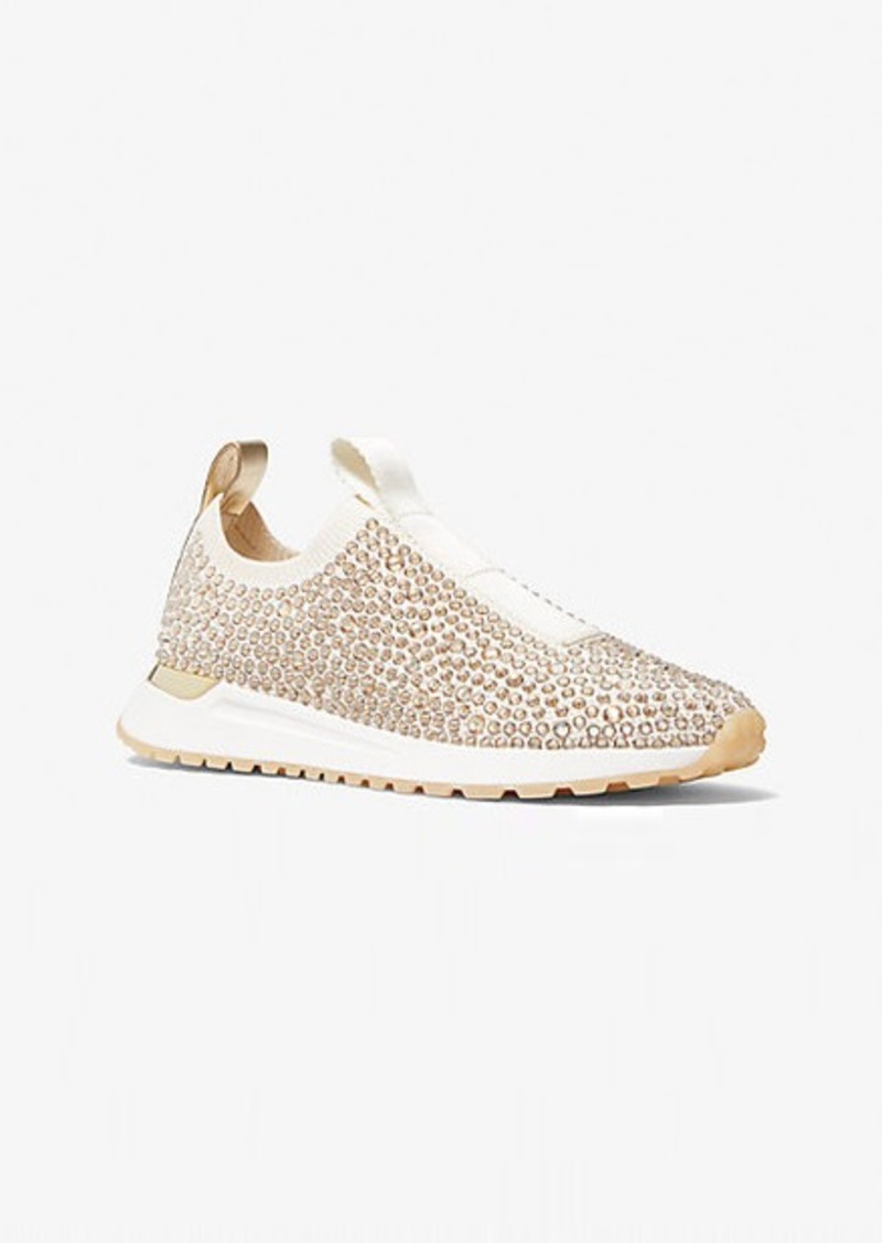 Michael Kors Bodie Embellished Mesh Slip-On Trainer