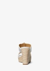 Michael Kors Bradley Linen Blend Canvas Wedge Sandal