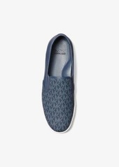 Michael Kors Cal Logo and Leather Slip-On Sneaker