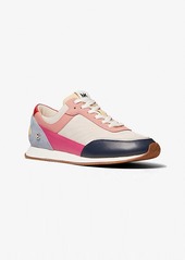 Michael Kors Callan Color-Block Canvas And Leather Sneaker